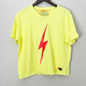 AVIATOR NATION Bolt Fade Boyfriend Tee Large